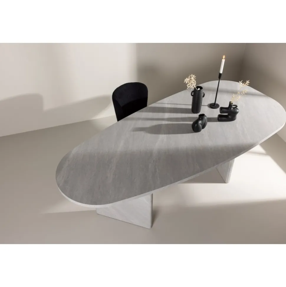 Grönvik matbord 220 x 100 cm - Vit marmor