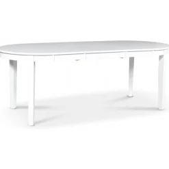 Gåsö matgrupp: Bord 160/210 cm inklusive 6 Fårö stolar med kryss - Vit/Ek + 6.00 x Stolsdyna