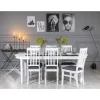 Gåsö matgrupp ovalt utdragbart inklusive 6 st Gåsö stolar - Vit