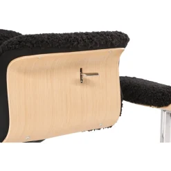 Hagön reclinerfåtölj med fotpall - Svart/oljad ek + Fläckborttagare för möbler