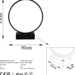 Haldur bordslampa - Svart
