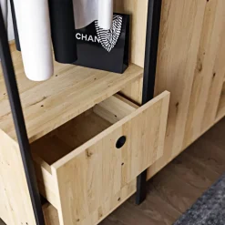 Hallmöbel 200 cm bred - Ek/svart