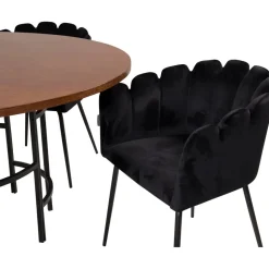 Halmstad karmstol - Svart