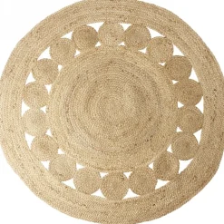 Handgjord matta Juni D150 cm - Jute