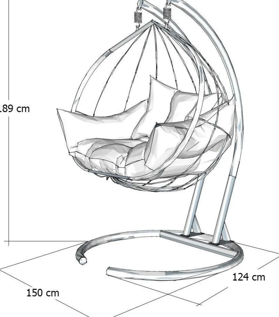 Hanedan hängstol - Vit + Fläckborttagare för möbler
