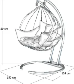 Hanedan hängstol - Vit + Textilrengöring för möbler