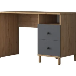 Hanna skrivbord med hyllsystem 15, 120 x 50 cm - Valnöt/antracit