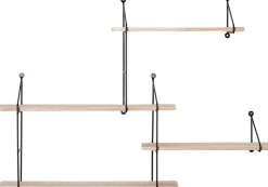 Harlem Vägghylla - Svart/fanér