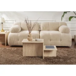 Harmony soffbord 80 x 40 cm - Travertin