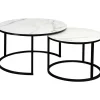 Harrisburg soffbord 80 x 80 cm - Vit/svart