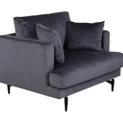 Heart fåtölj - Mörkgrå sammet