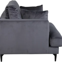 Heart fåtölj - Mörkgrå sammet