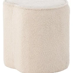 Heart sittpuff - Beige teddy