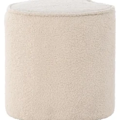 Heart sittpuff - Beige teddy