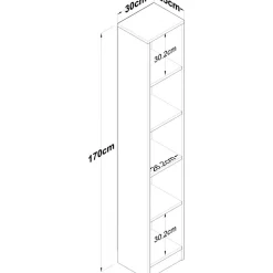Hector bokhylla 14 - Valnöt