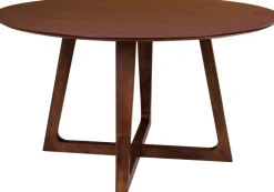 Hellerup Matbord - Valnöt fanér - Ø137