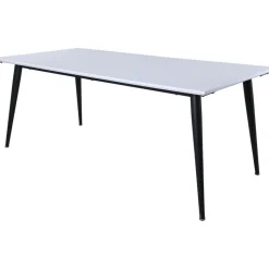 Hendry matbord 195-285 cm - Vit/svart
