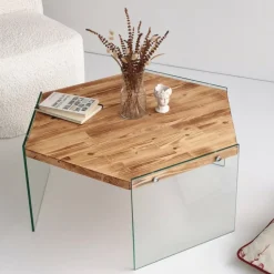 Hexagon soffbord 80 x 70 cm - Ek