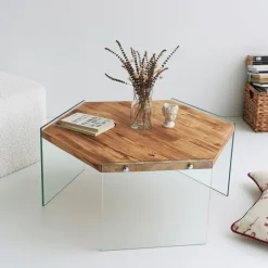 Hexagon soffbord 80 x 70 cm - Ek