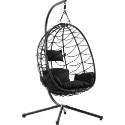 Hängstol svart - Miami + Rengöringsmedel för utemöbler