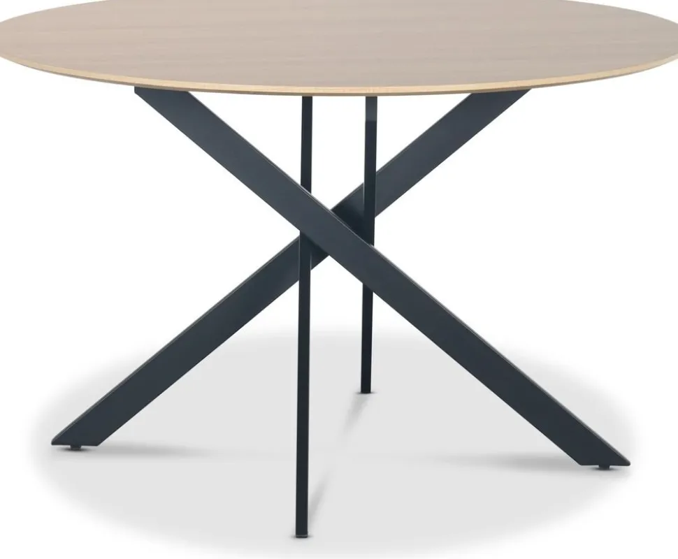 Hogrän matbord Ø120 cm - Ljust trä