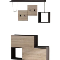 Holdo hallmöbel - Antracit/ek