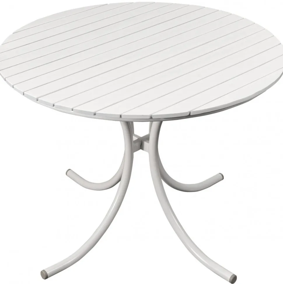 Holmsund bord 103 cm - Vit + Rengöringsmedel för utemöbler