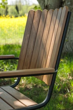 Holmsund matgrupp - Svart/natur + Textilskydd för utemöbler