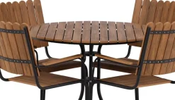 Holmsund matgrupp - Svart/natur + Rengöringsmedel för utemöbler