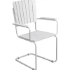 Holmsund stol med armstöd - Vit + Textilskydd för utemöbler