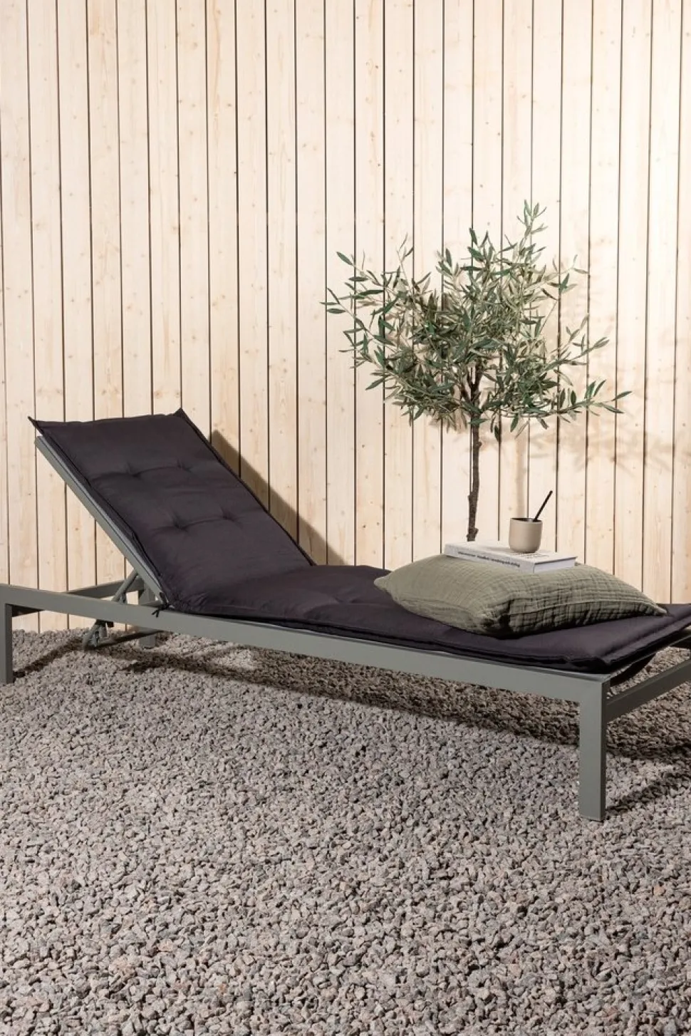 Home solsängsdyna - Mörkgrå