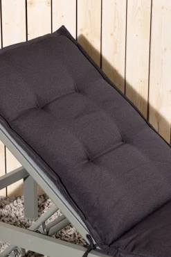 Home solsängsdyna - Mörkgrå + Textilskydd för utemöbler