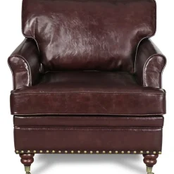 Howard fåtölj i skinn + Möbelvård Läderrengöring