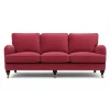Howard Malaga Svängd 3-sits soffa - Mörkt hallonröd