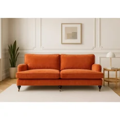 Howard Stockholm 3-sits svängd - Orange chenille