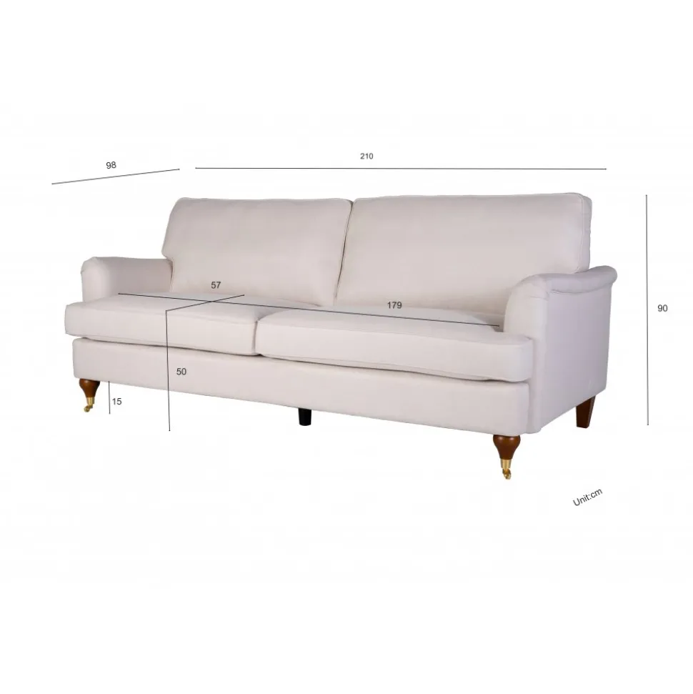 Howard Watford Deluxe - 3-sits soffa rak