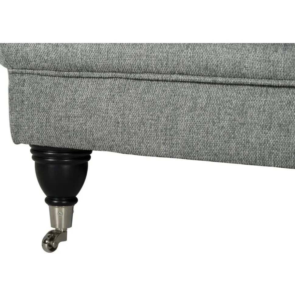 Howardsoffa med divan - Grå + Textilrengöring för möbler