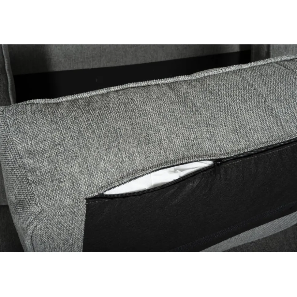 Howardsoffa med divan - Grå + Textilrengöring för möbler