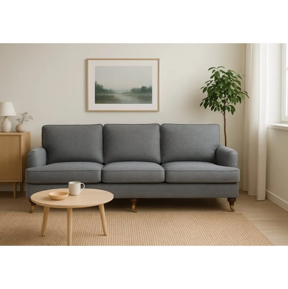 Howardsoffa Watford Deluxe 225 cm  Grå