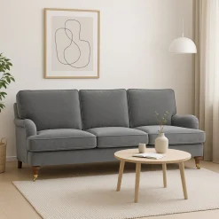 Howardsoffa Watford Deluxe 225 cm  Ljusgrå