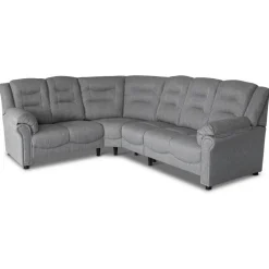 Hörnsoffa grå 5-sits - Peking + Fläckborttagare för möbler