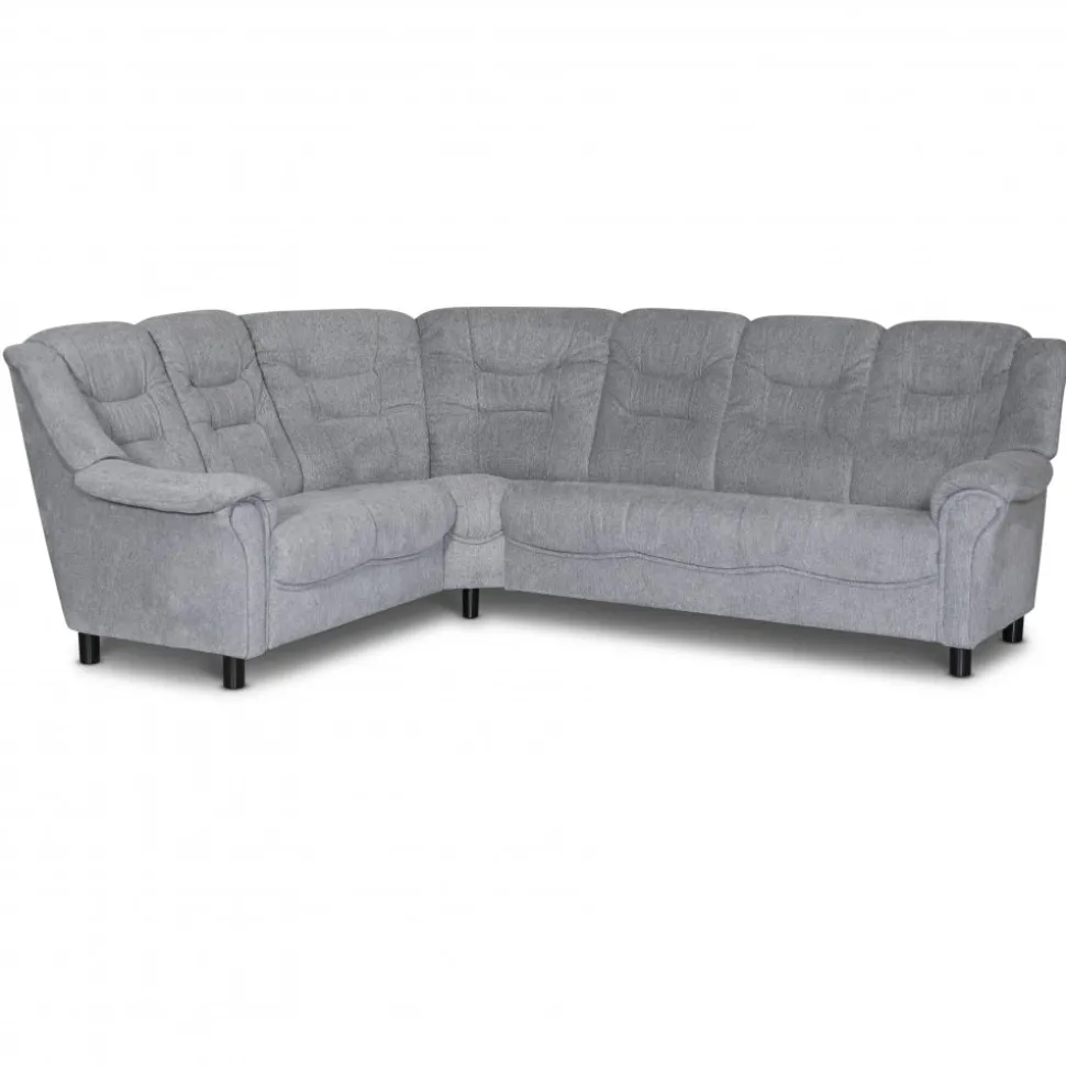 Hörnsoffa ljusgrå 5-sits - Alvesta