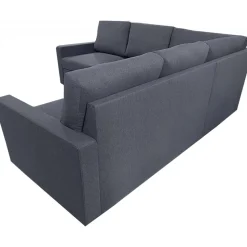 Hörnsoffa med bädd och förvaring - Grå + Textilrengöring för möbler
