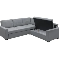 Hörnsoffa med bäddfunktion och förvaring + Fläckborttagare för möbler