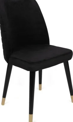 Hugo matstolsset - Svart/guld