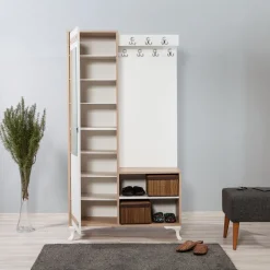 Inci 200 hallmöbel i ljus ek