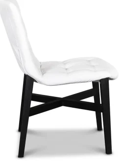 Indie 600 matstol vitt konstläder + Textilrengöring för möbler