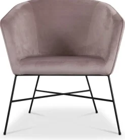 Isabelle fåtölj i rosa sammet