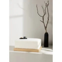 Ivy sittpuff - Vit boucle