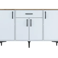 Jeriko skänk 136 - Vit/valnöt